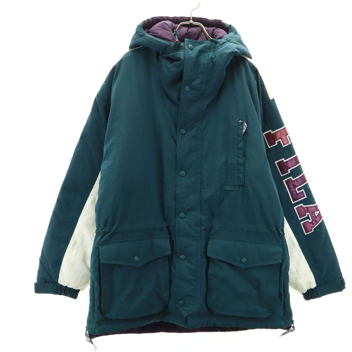 FILA フィラ 90s オールド 中綿ジャケット M 深緑 メンズ 古着 - メルカリ