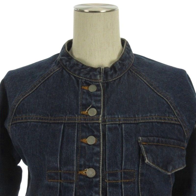 スースースーコンフォート si-si-si comfort バンド デニムジャケット インディゴ 36