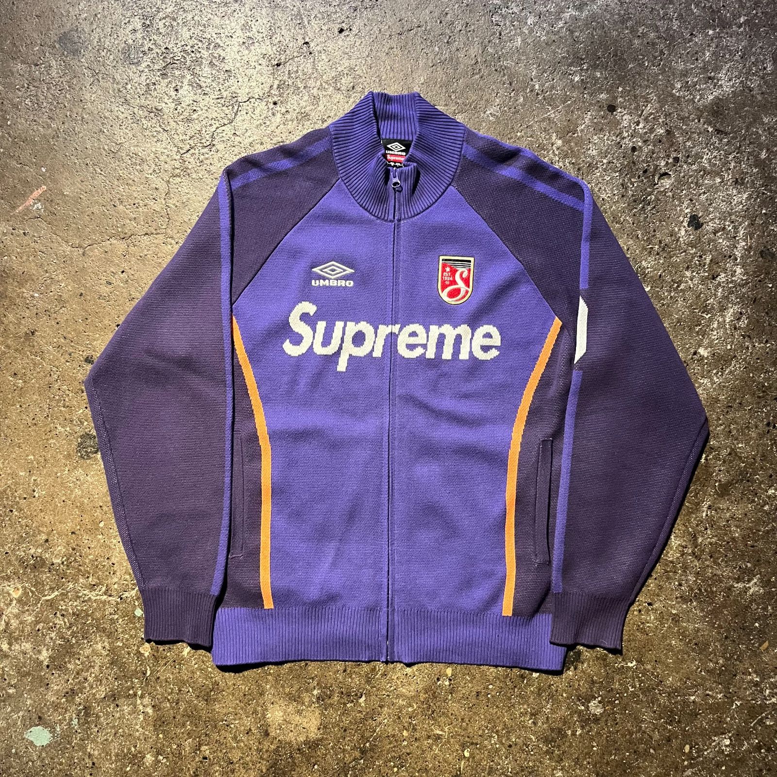 Supreme × UMBRO 25ss Zip Up Sweater Purple L シュプリーム アンブロ