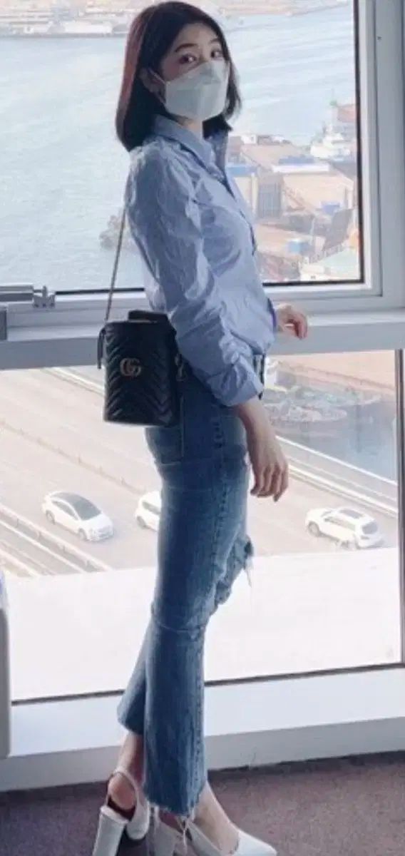  グッチ マーモント マトラッセ バケットバッグ クロスバッグ 鑑定書O メッセンジャーバッグ ショルダーバッグ