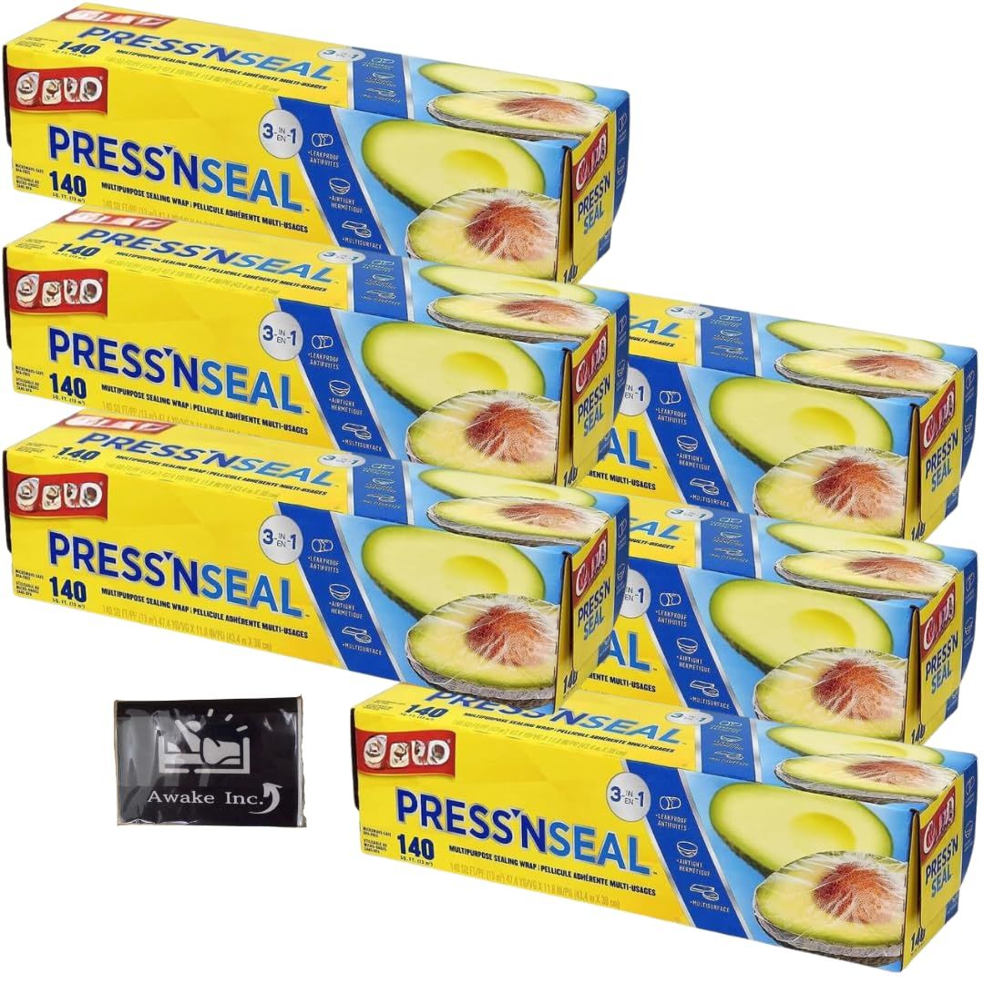 コストコ プレスンシール ラップ 密着ラップ 食品保存 キッチンラップ 電子レンジ対応 冷凍保存 BPAフリー 多用途 30cm 43.4m 6個 セット Awake [幅30cm × 長さ43.4m] [6]