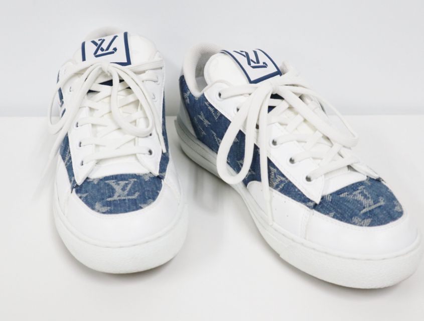 新品 ルイヴィトン スニーカー チャーリー・ライン モノグラム柄デニム 26cm ルイヴィトン チャーリーライン ハイカットスニーカー デニム 25.5