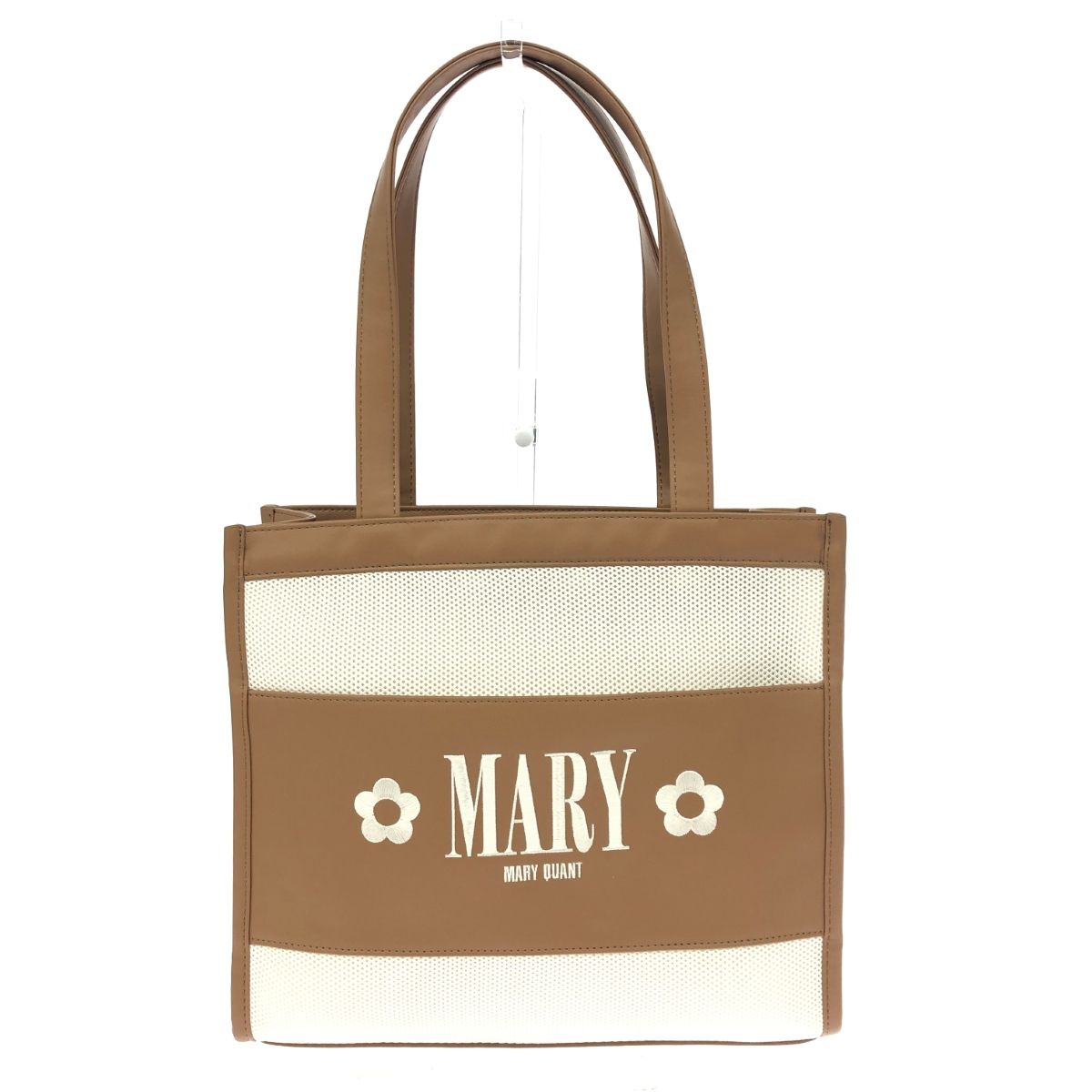 MARY QUANT マリークワント トートバッグ メッシュ/ナイロン ベージュ 
