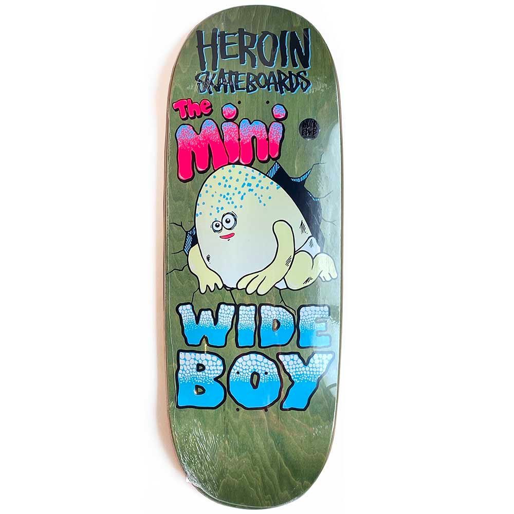 10.5 x 29.5 ショートサイズ HEROIN ヘロイン MINI WIDE BOY DECK デッキ 板 スクール OLD SCHOOL スケートボード スケボー SKATEBOARD