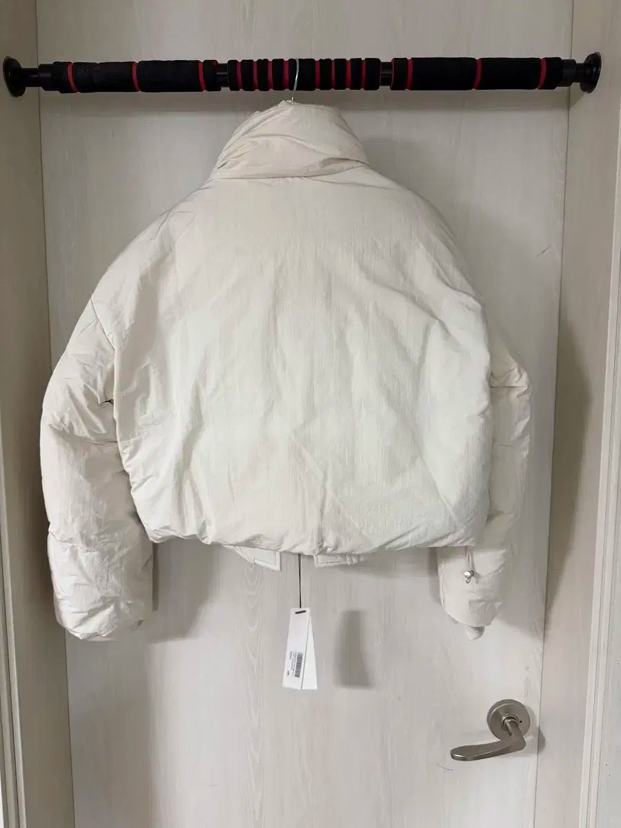 レディース NOIRER ノイア クロップド レイヤード パファー ジャケット 38 白