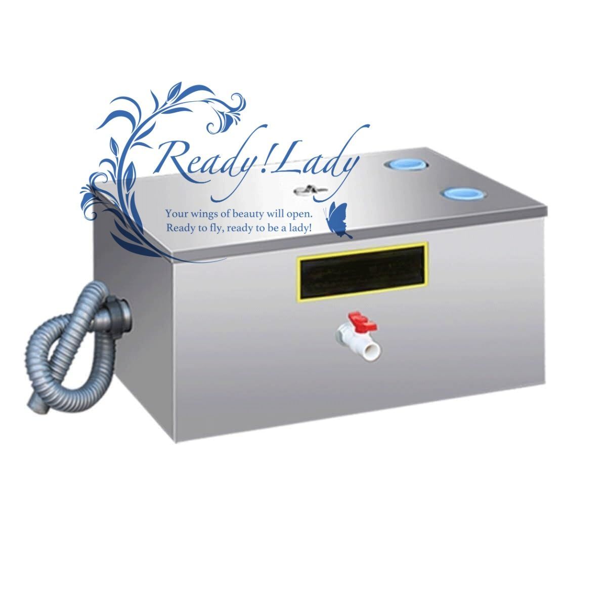 レストラン台所向け 流し下用 ステンレス鋼製 グリストラップ インターセプター 商業廃水用 防錆耐腐食 オイルセパレーター 機械式重力式 脂肪油固形物除去 排水管保護 コンパクト構造 取付簡単 清掃容易 厨房工場学校適用 400 250 230 mm