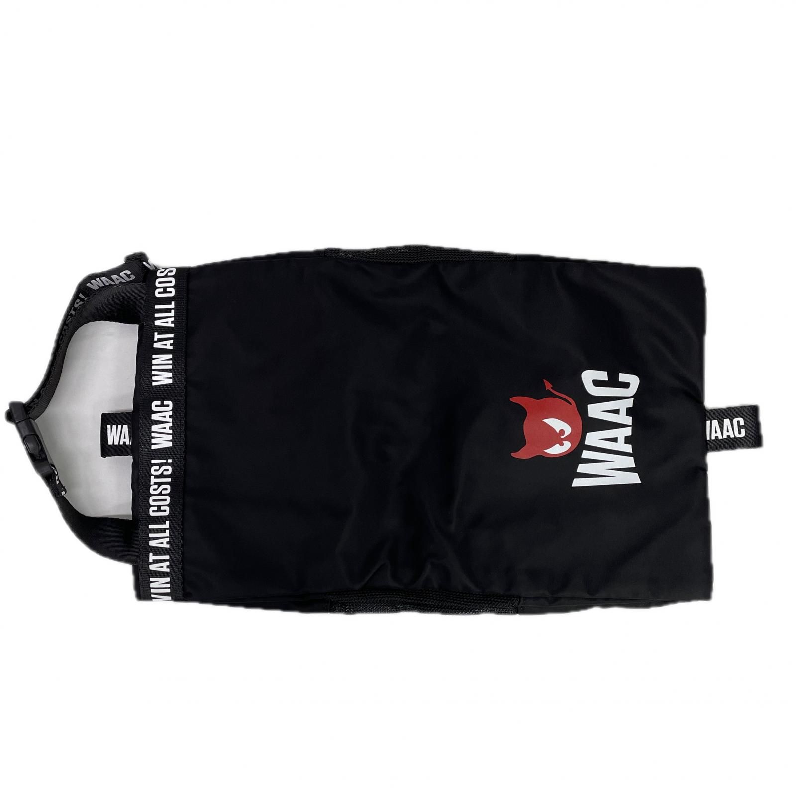 未使用品 ワック WAAC シューズケース 黒 ブラック ロゴプリント