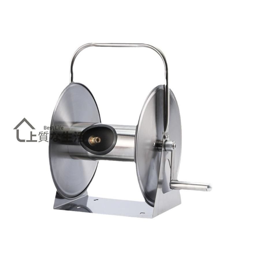 ホース収納リール ホースリール 40 m ステンレス鋼 水道ホースリール ホームガーデンロードで使用される ホース用 ポータブル