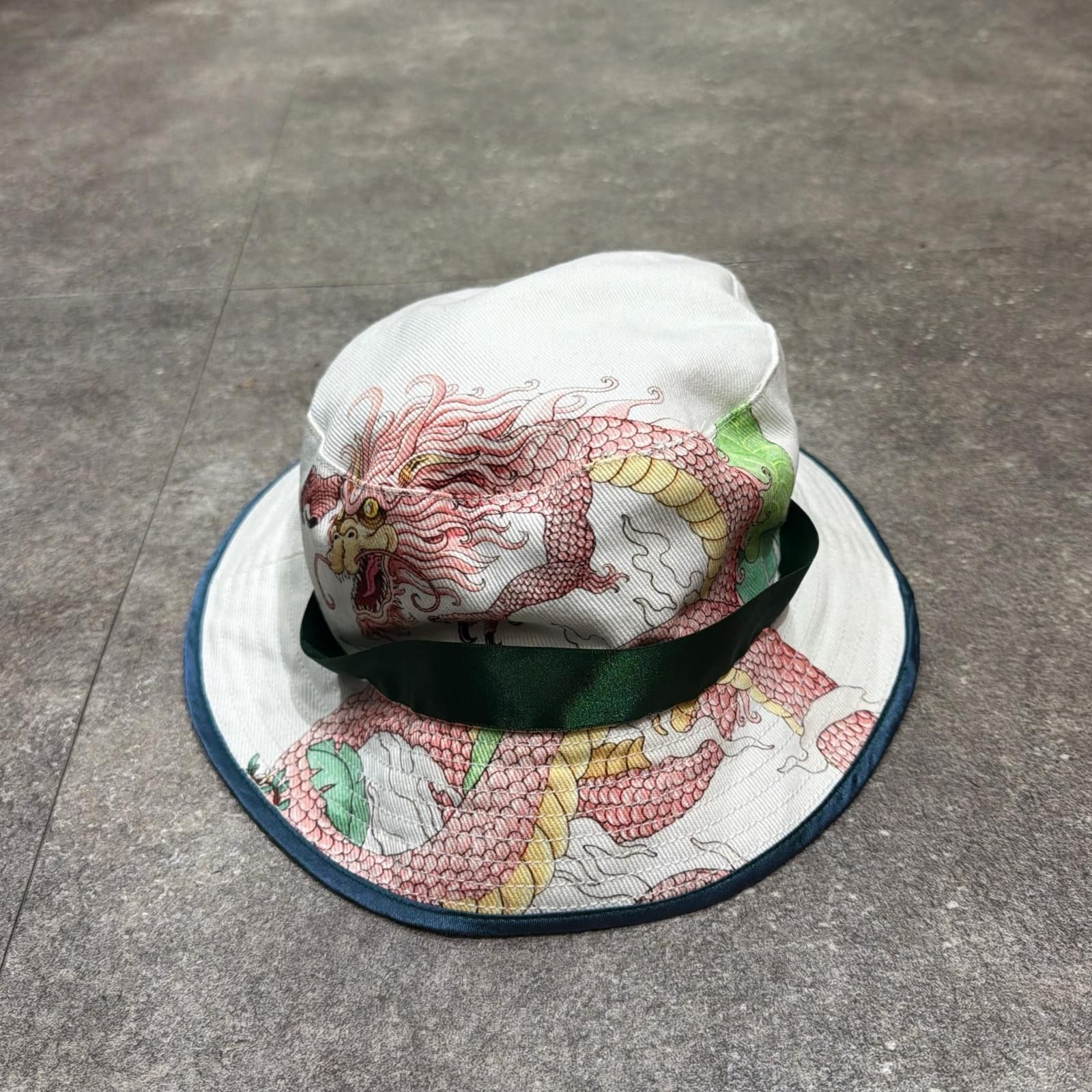 Casablanca ドラゴン プリント バケットハット ハット カサブランカ HAT 001 ホワイト M L 2936