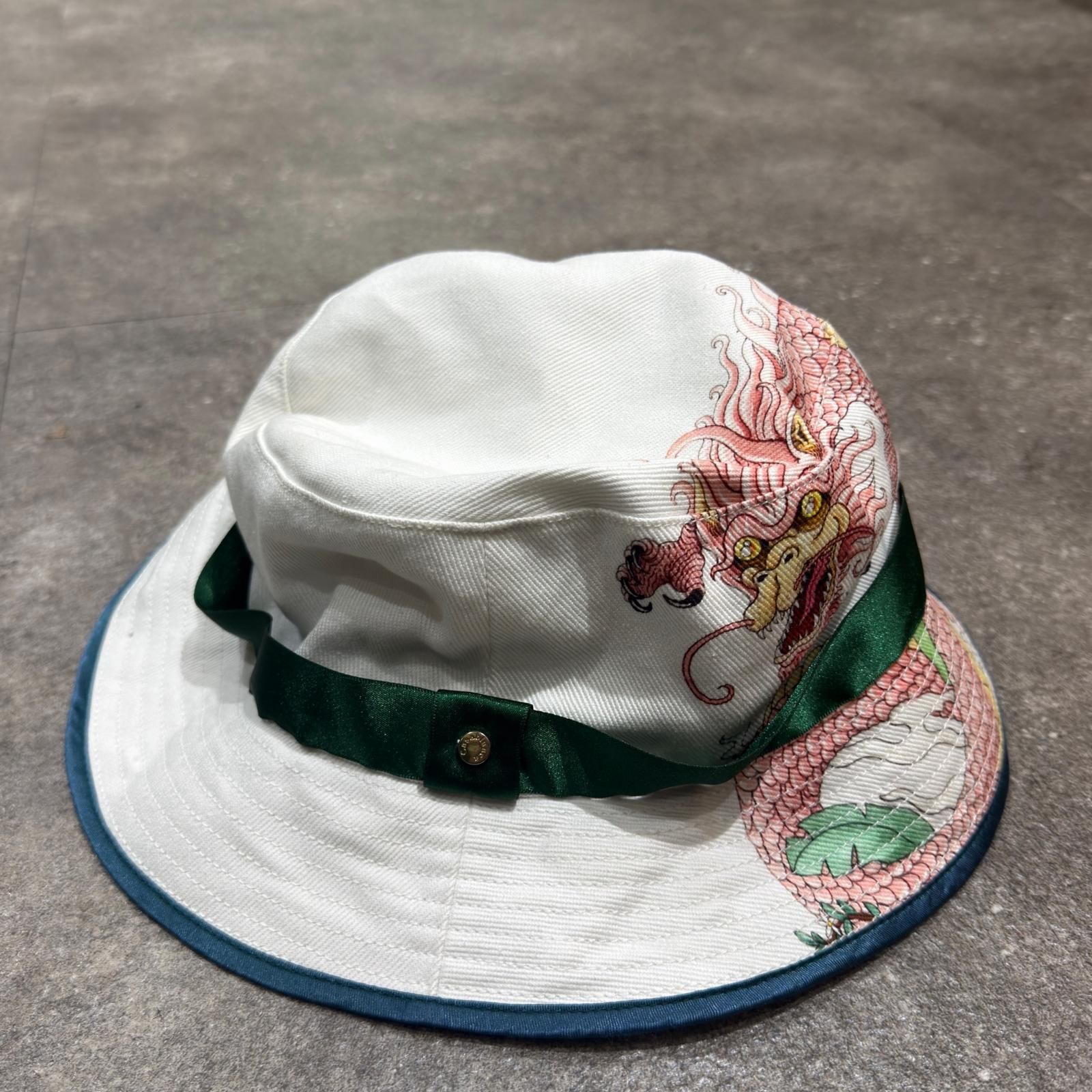 Casablanca ドラゴン プリント バケットハット ハット カサブランカ HAT 001 ホワイト M|L 2936 M