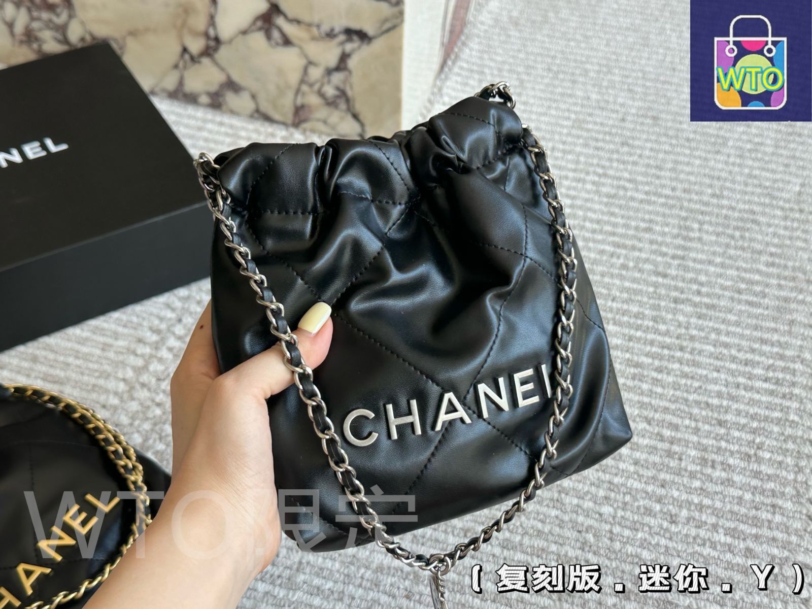 今日特価】Chanel シャネル ミニ22バッグ リメイクモデル 柔らかい小