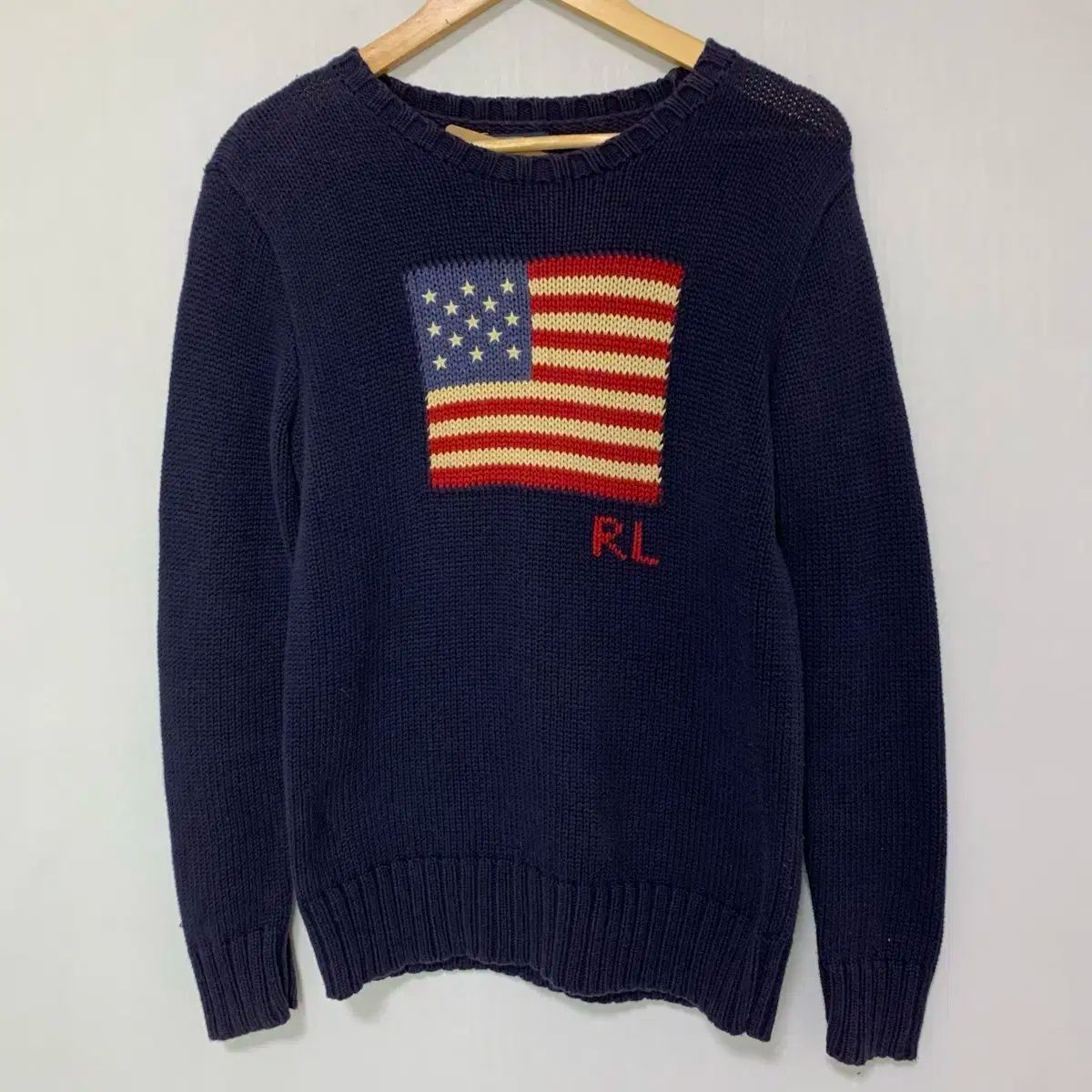 ポロラルフローレン 星条旗 ニット ネイビー ヴィンテージ セーター