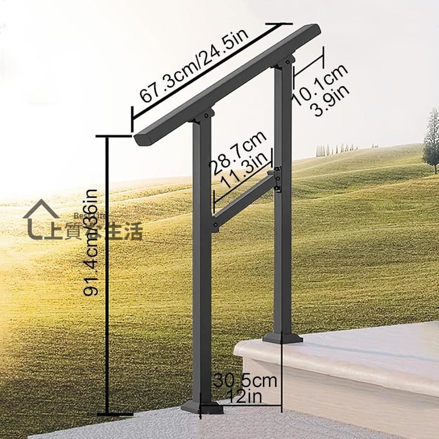 屋外階段用手すり 用チューブ錬鉄製手すり 移行用手すり 玄関ポーチ エスカレーター 屋内および屋外手すり 滑り止め階段手すり 防錆 滑
