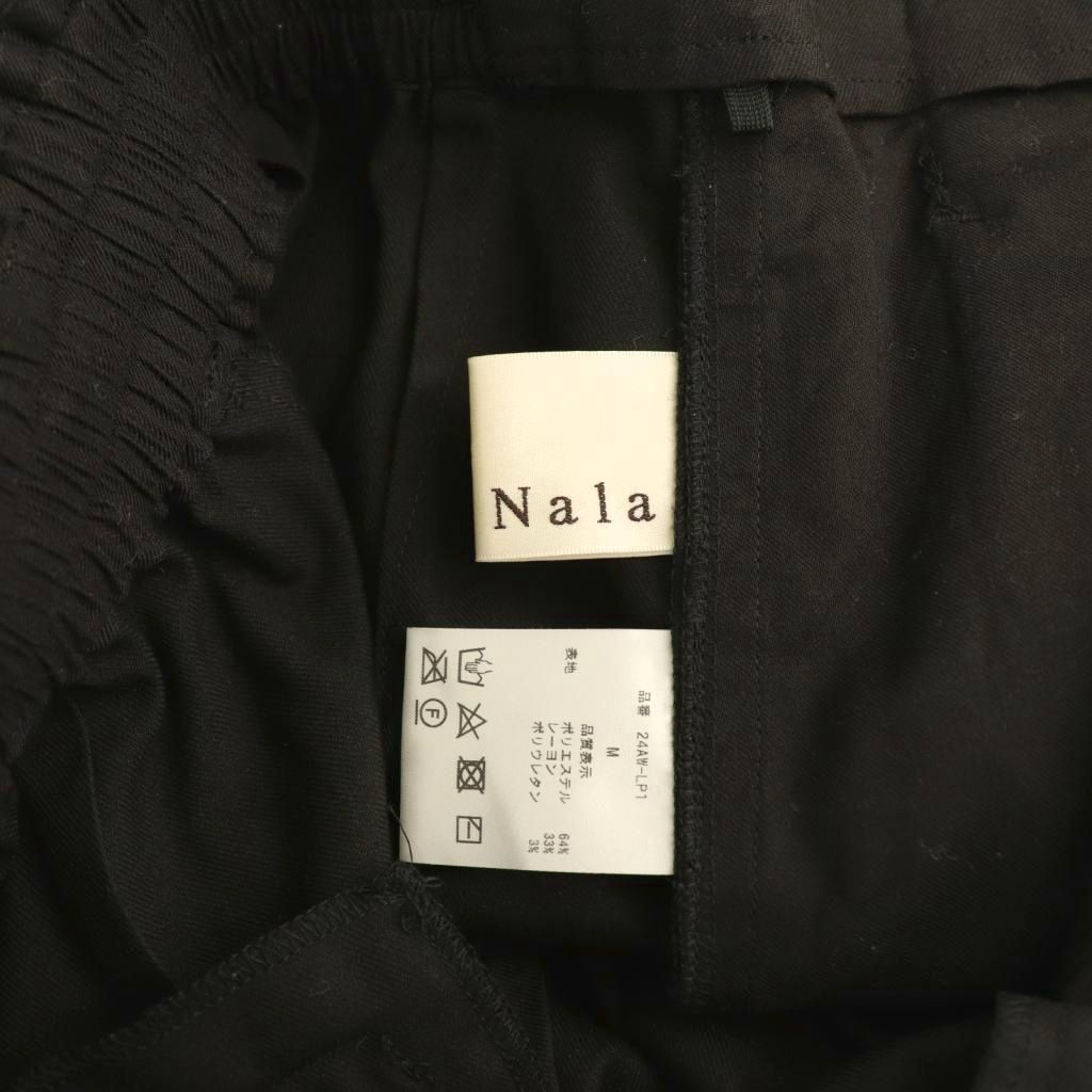  ナラ Nala High waist tapered テーパードパンツ タック M ブラック ES OS その他 パンツ