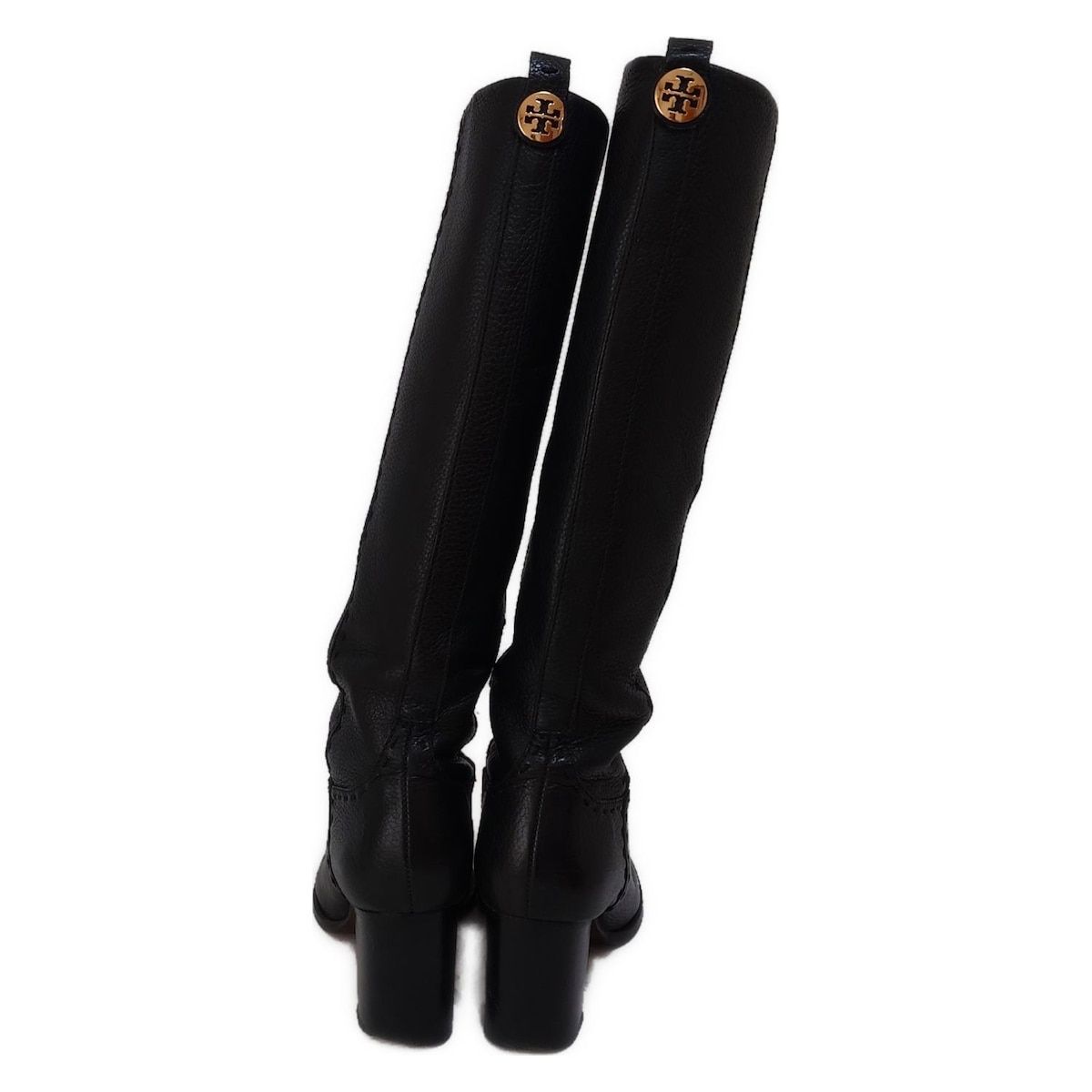 TORY BURCH ロングブーツ 23cm US6 ブラック TORY BURCH(トリーバーチ) ロングブーツ 6 M レディース - 黒 ステッチ