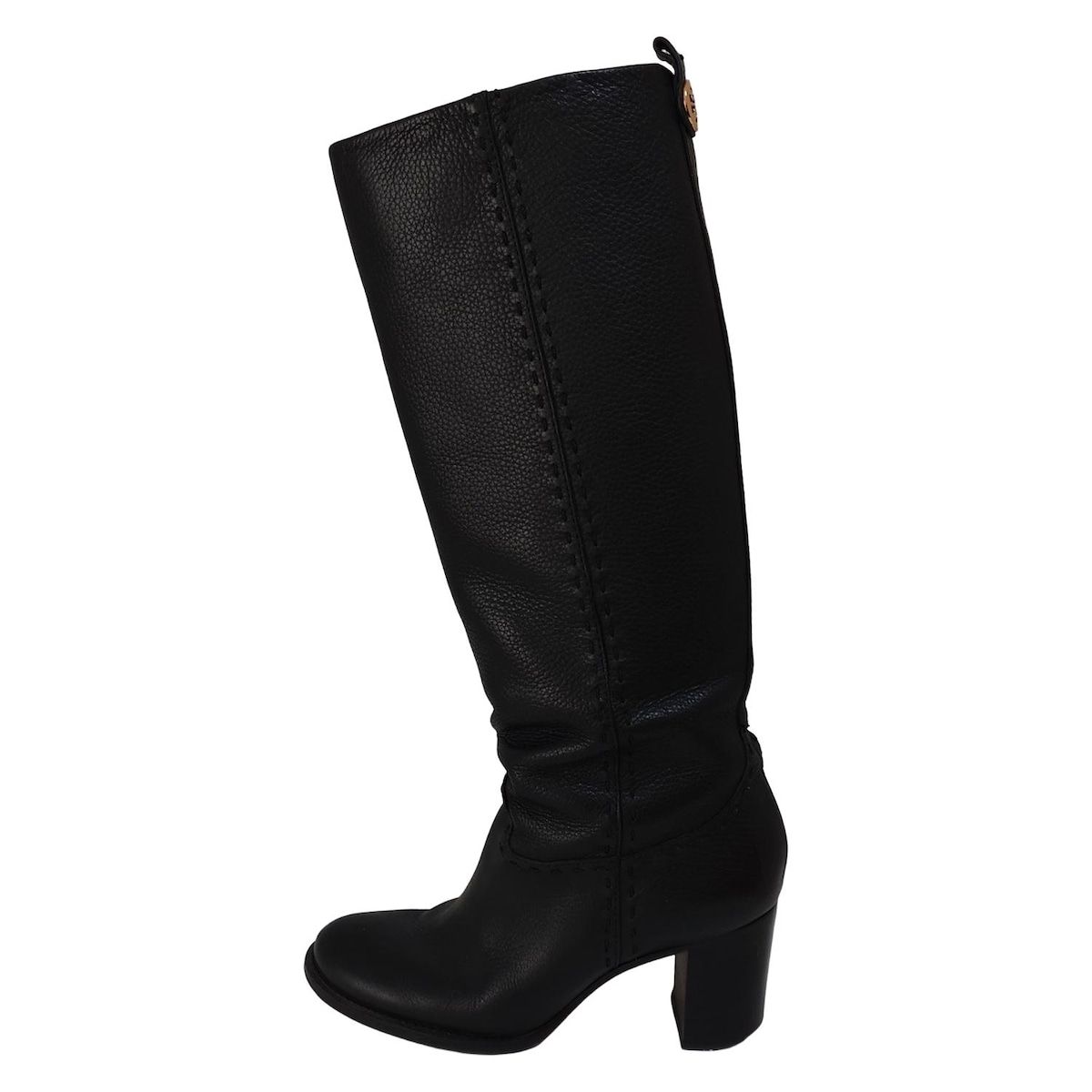 TORY BURCH(トリーバーチ) ロングブーツ 6 M レディース - 黒 ステッチ