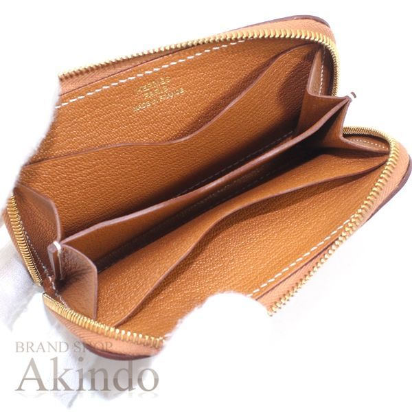 新品】エルメス ジップアンゴー コインケース シェーヌダンクル 茶