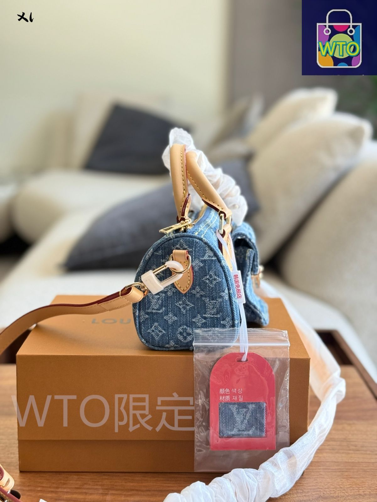 今日特価】Louis Vuitton ルイヴィトン ナノスピーディ デニムバッグ