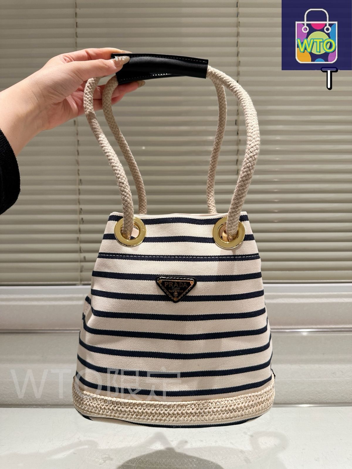 今日特価】Prada プラダ ストローシリーズ カジュアルで多目的で軽量