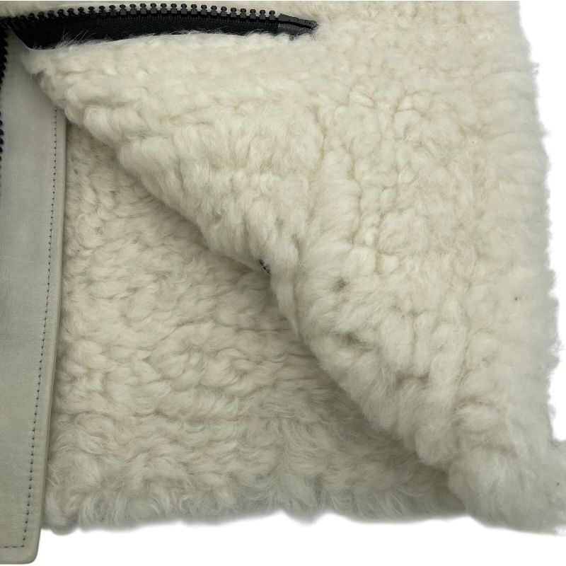  フーデッドムートンコート ホワイト 羊 メンズ その他アウター その他 ジャケット アウター