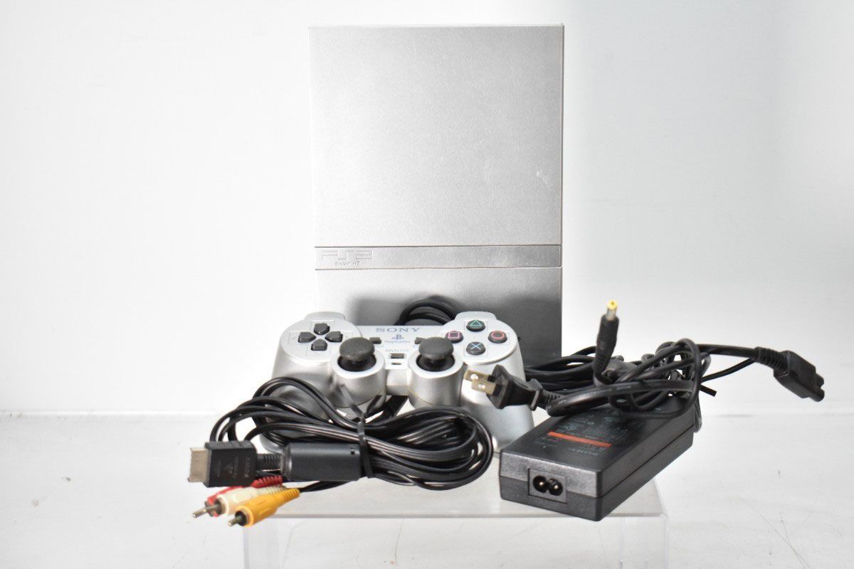 ✨完動品/メンテ済✨SCPH-75000 本体 薄型 PS2 シルバー ※01