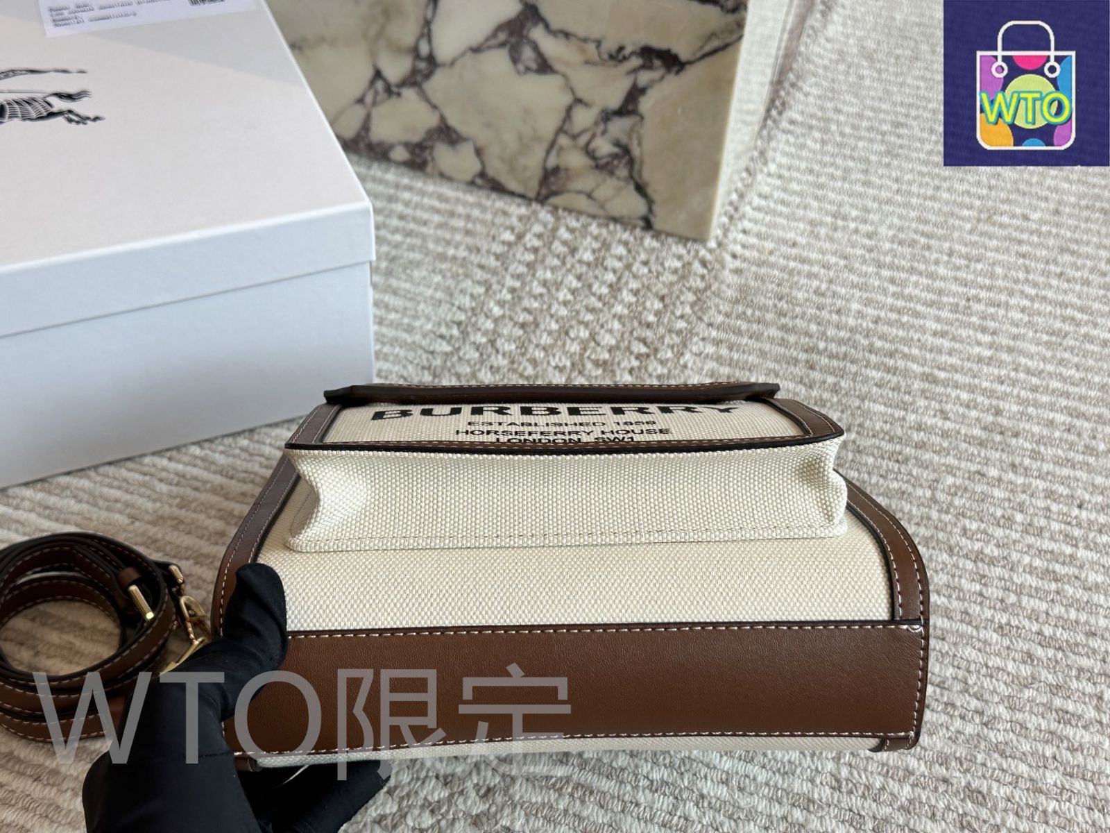 今日特価】Burberry バーバリー 限定版 キャンバスバッグ ヴィンテージ