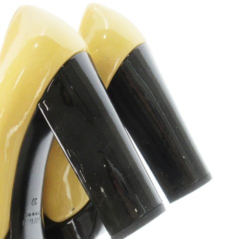 ミュウミュウ miumiu パンプス ハイヒール アーモンドトゥ エナメル