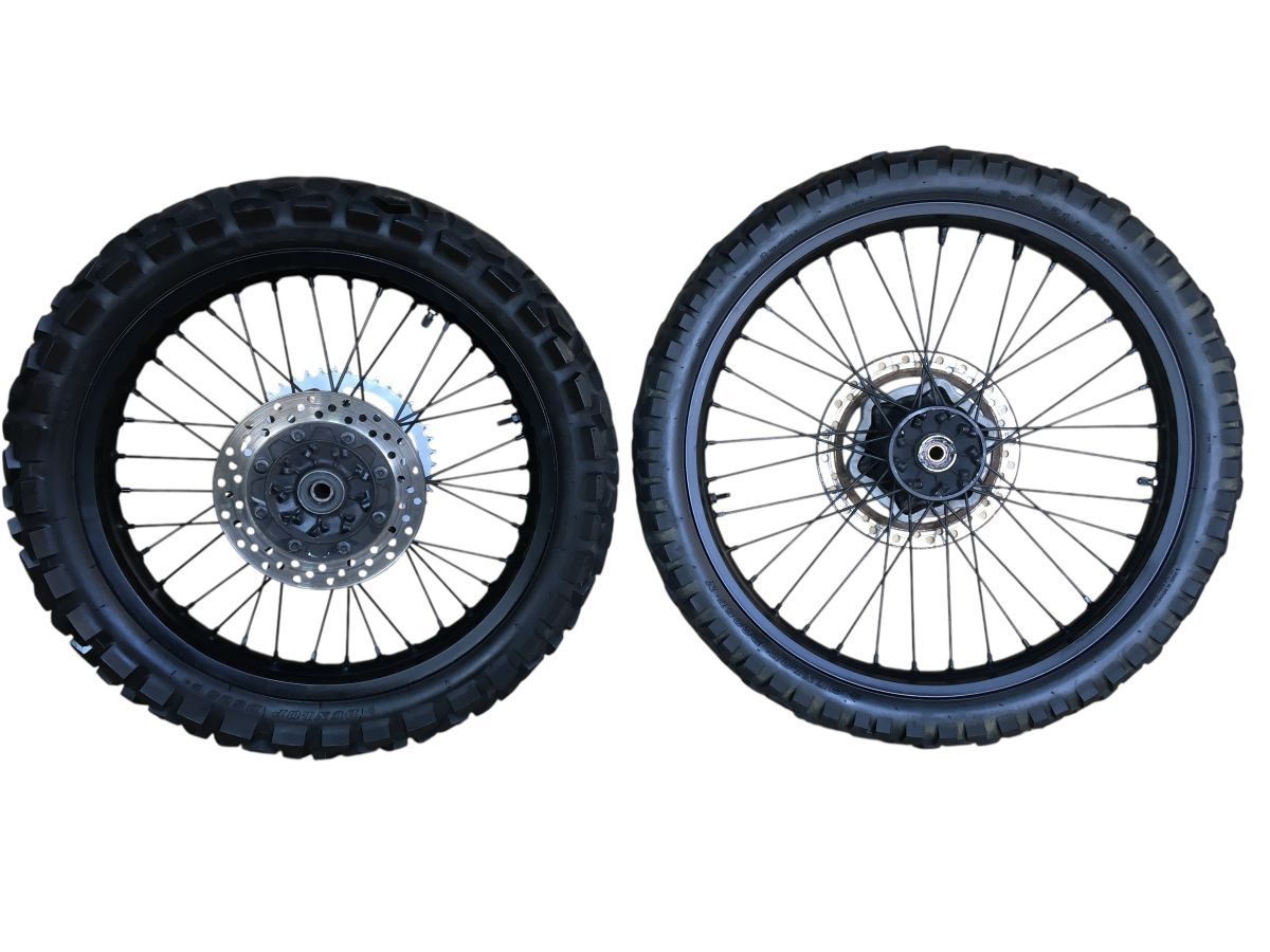 kawasaki スーパーシェルパ KL 250 G 前後 ホイール セット ディスク付 レストア 組み換え 流用 ＯＨにも 2761 Z 4332