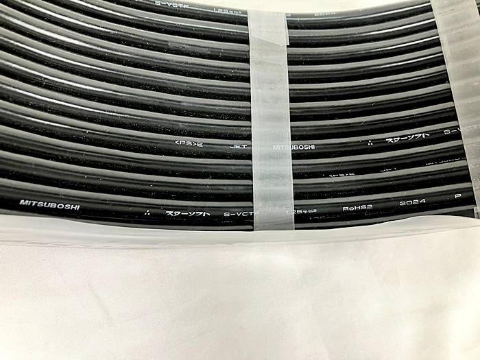 三ツ星 スターソフトビニルキャブタイヤ丸形コード 黒色 .25 mm 2 長さ不明