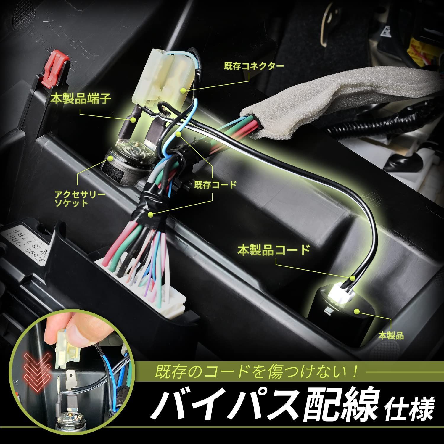 車 最大出力 5V/2.4A×1口 IMP158 リバーシブルポート A+電圧計 自動 