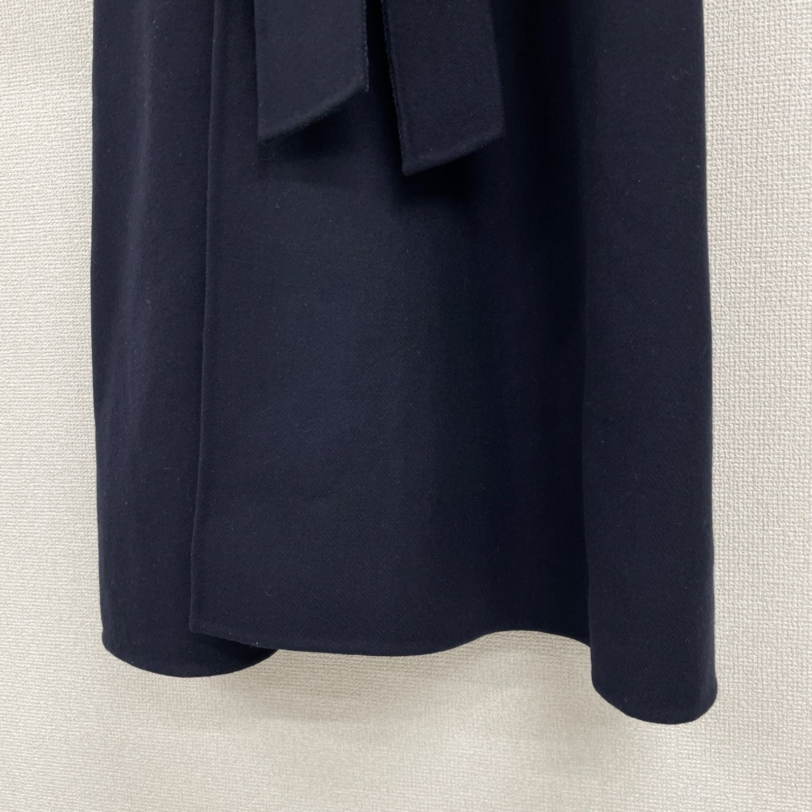 Drawer ドゥロワー ロングコート リバーコート ダブルフェイス ベルト