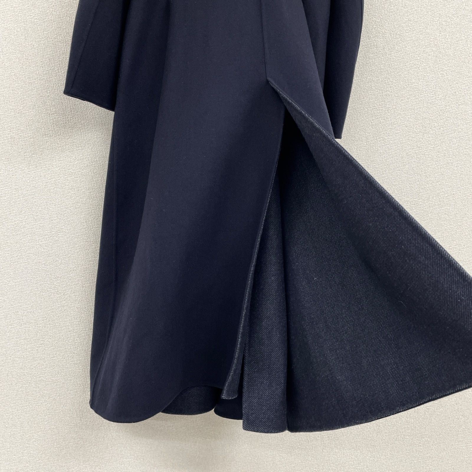 Drawer ドゥロワー ロングコート リバーコート ダブルフェイス ベルト