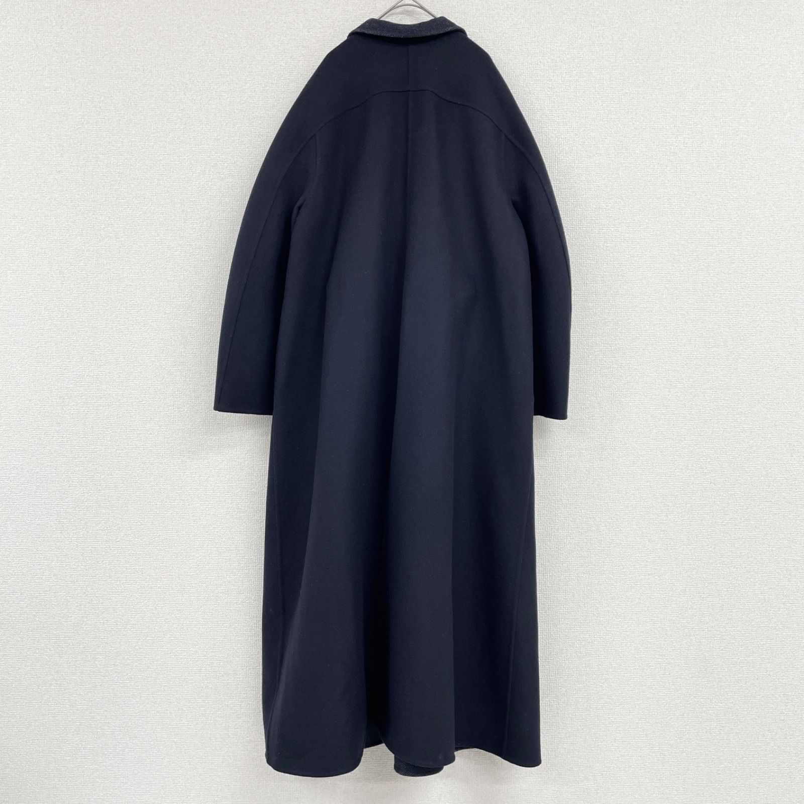 Drawer ドゥロワー ロングコート リバーコート ダブルフェイス ベルト