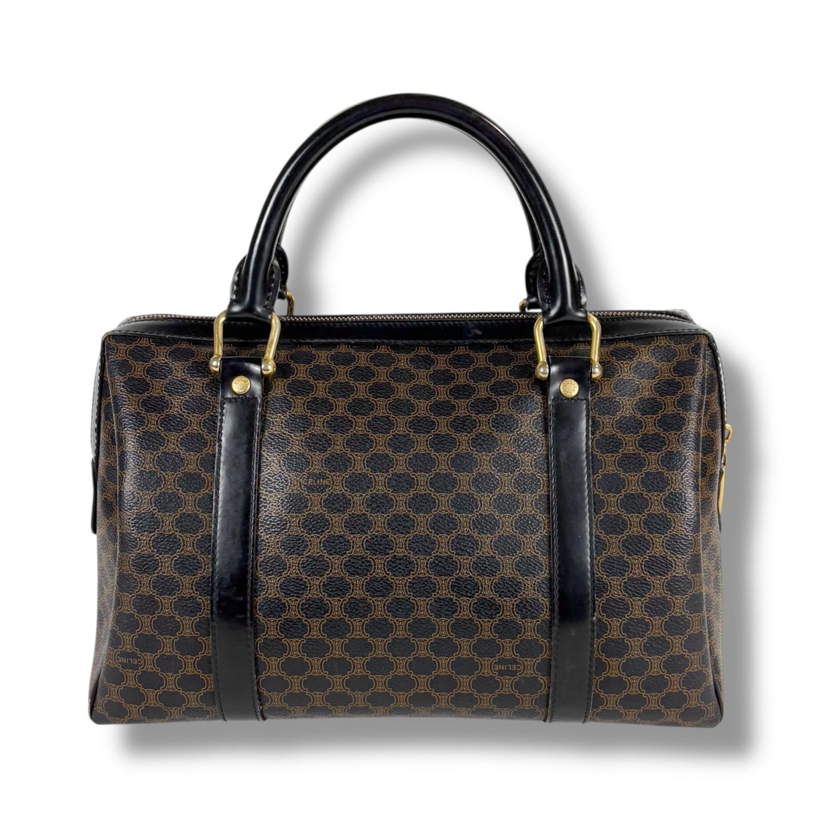 CELINE セリーヌ ミニボストンバッグ ハンドバッグ ブラックマカダム 