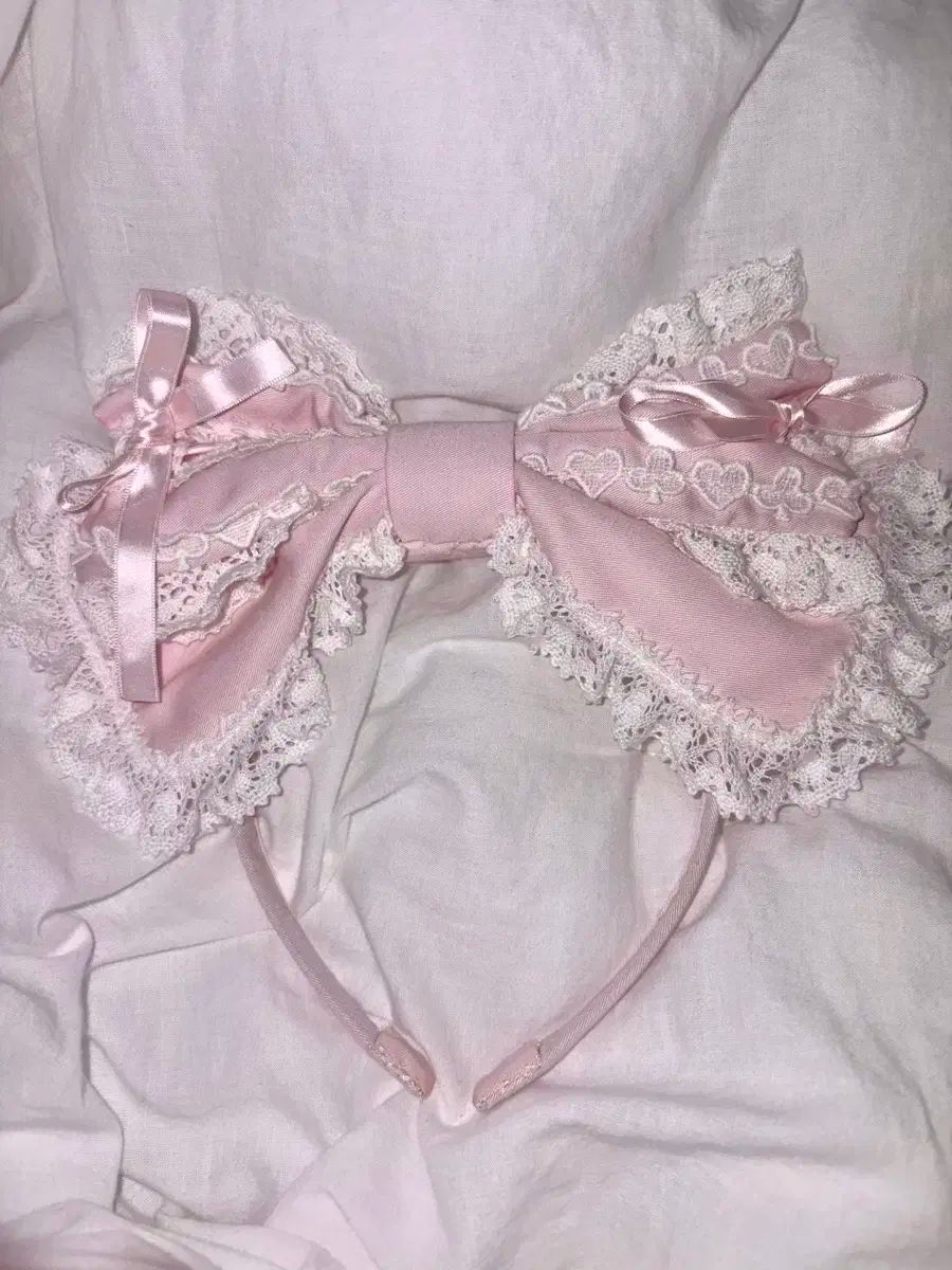 ベイビー THE STAR シャイン リボン カチュシャ ピンク