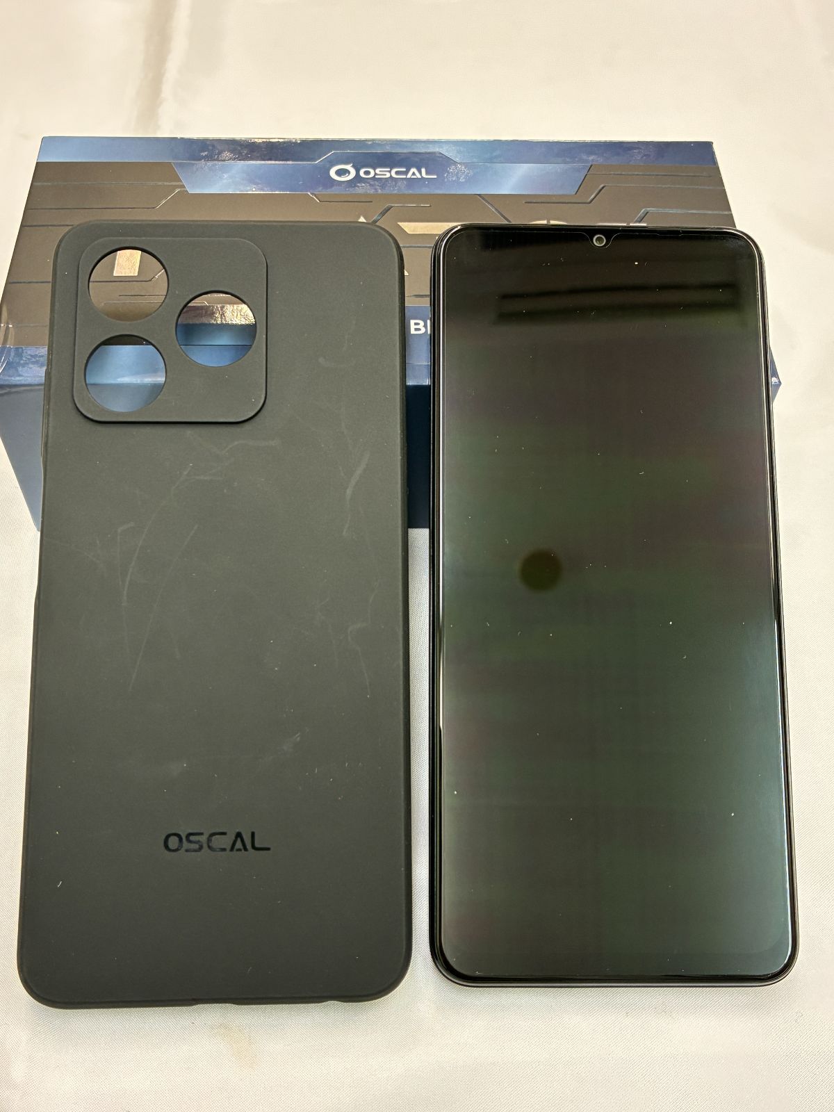 N【品】スマートフォン OSCAL FLAT 2 ブラック 付属品あり