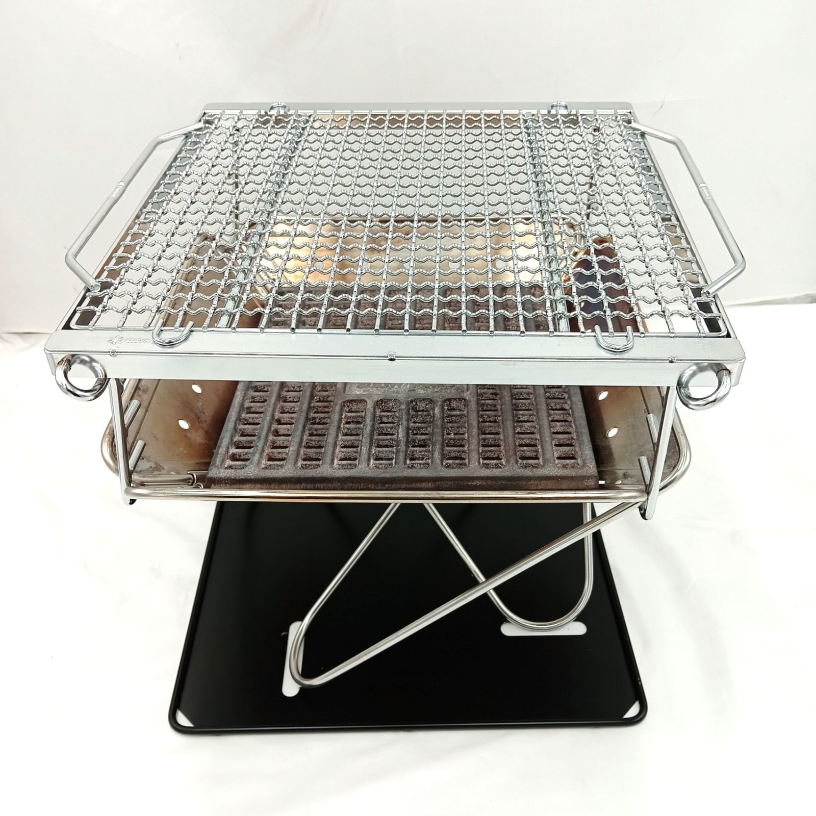 ◇snow peak(スノーピーク) 焚火台Mスターターセット、グリルブリッジM