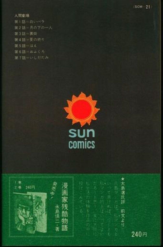 朝日ソノラマ サンコミックス 永島慎二 人間劇場(帯・口絵付) 初版 
