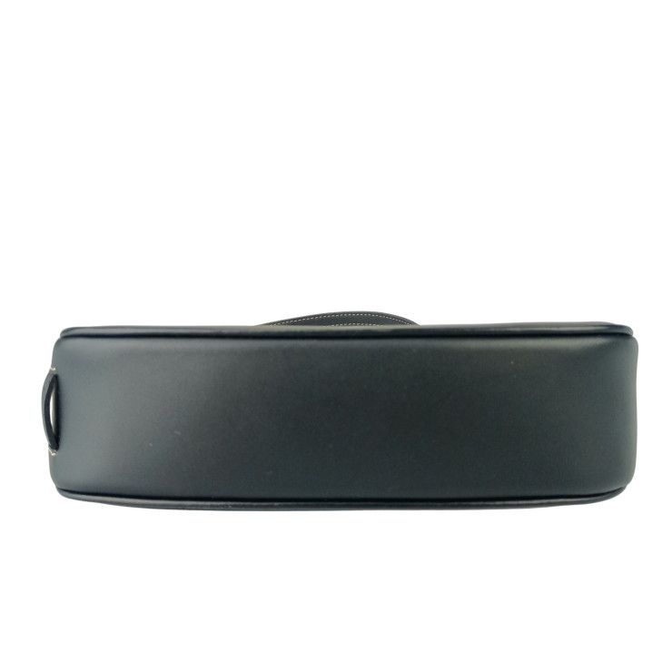 COACH コーチ ハンドバッグ シグネチャー デミポーチ 6094 アイボリー×ブラック キャンバス×レザー レディース アクセサリーポーチ シルバー金具 美品