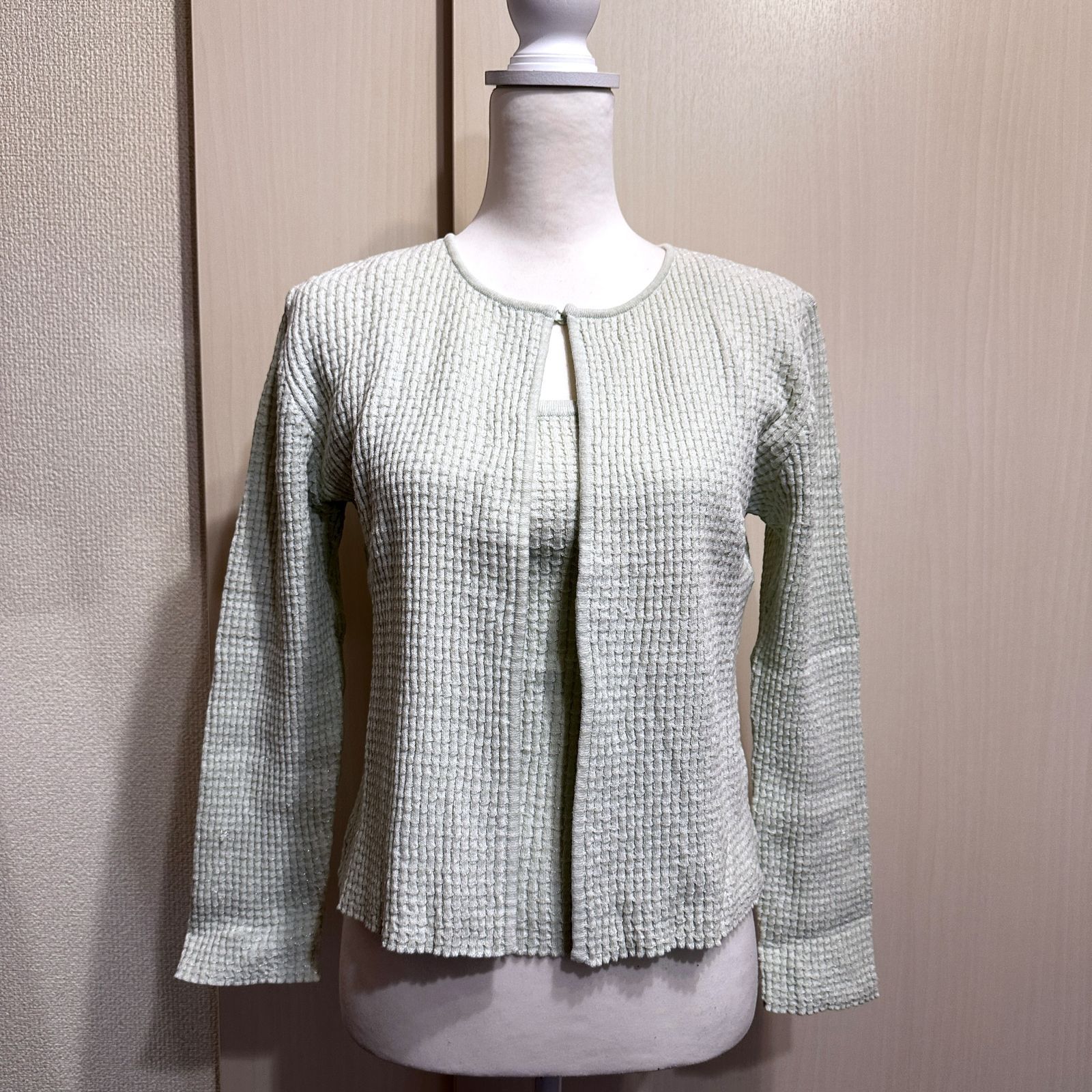 Rene キャミ カーディガンセットアップ 黄緑 サイズ9 HR 0666