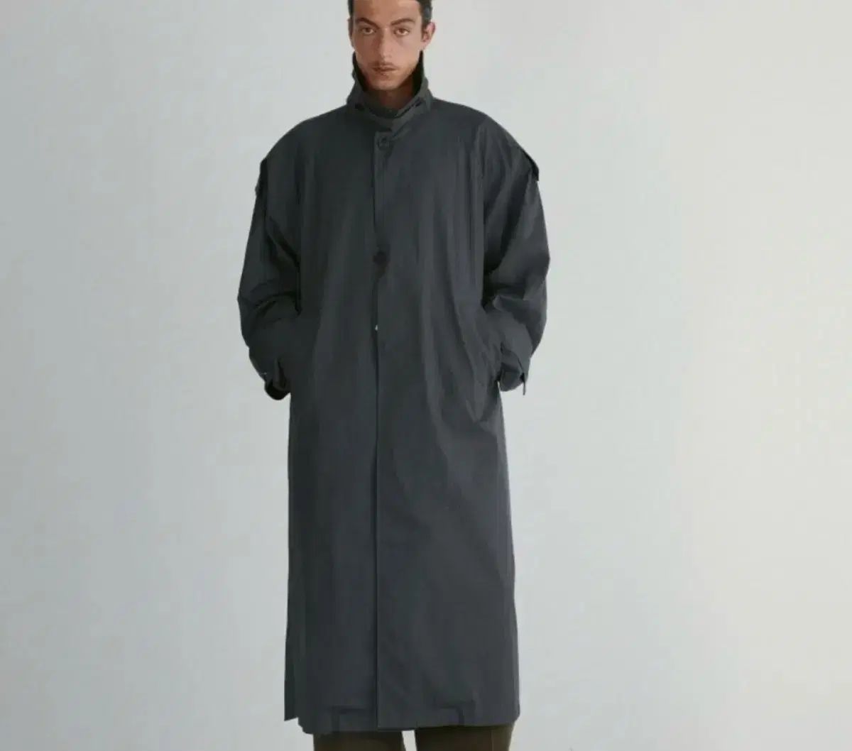 1 レクト 24 FW ジャック オーバ トレンチコート チャコール