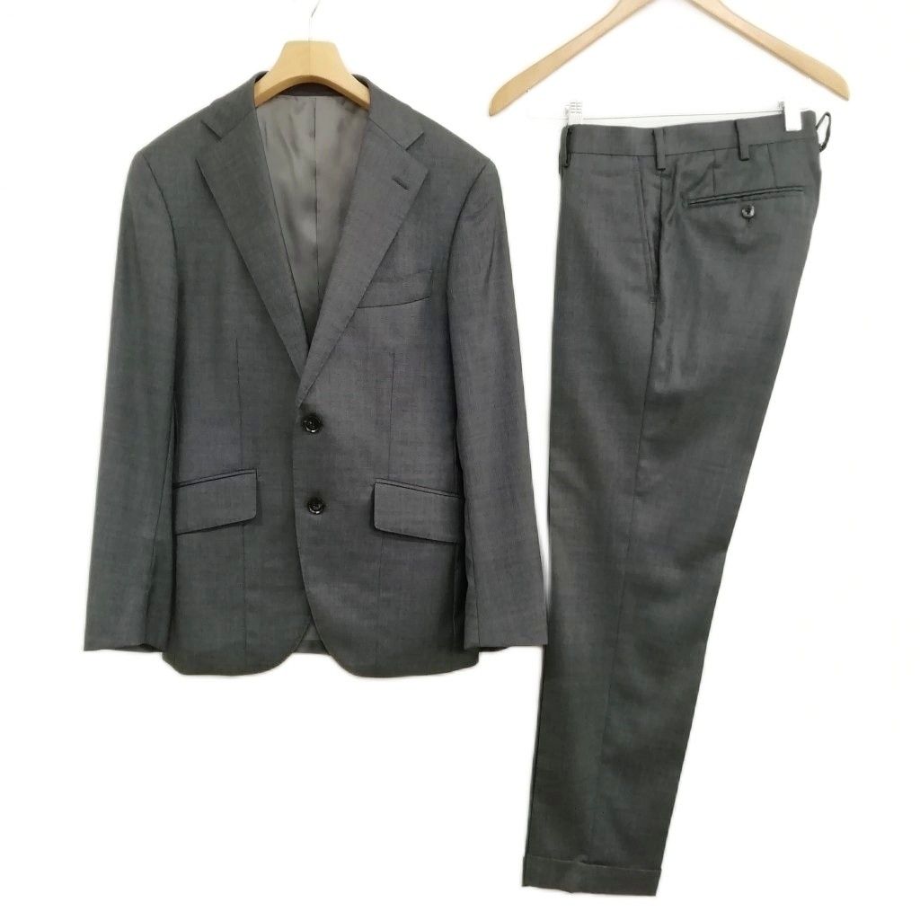 GINZA GLOBAL STYLE グローバルスタイル 2025 ドーメル生地 シングル 2 B スーツ セットアップ ジャケット スラックス チャコールグレー