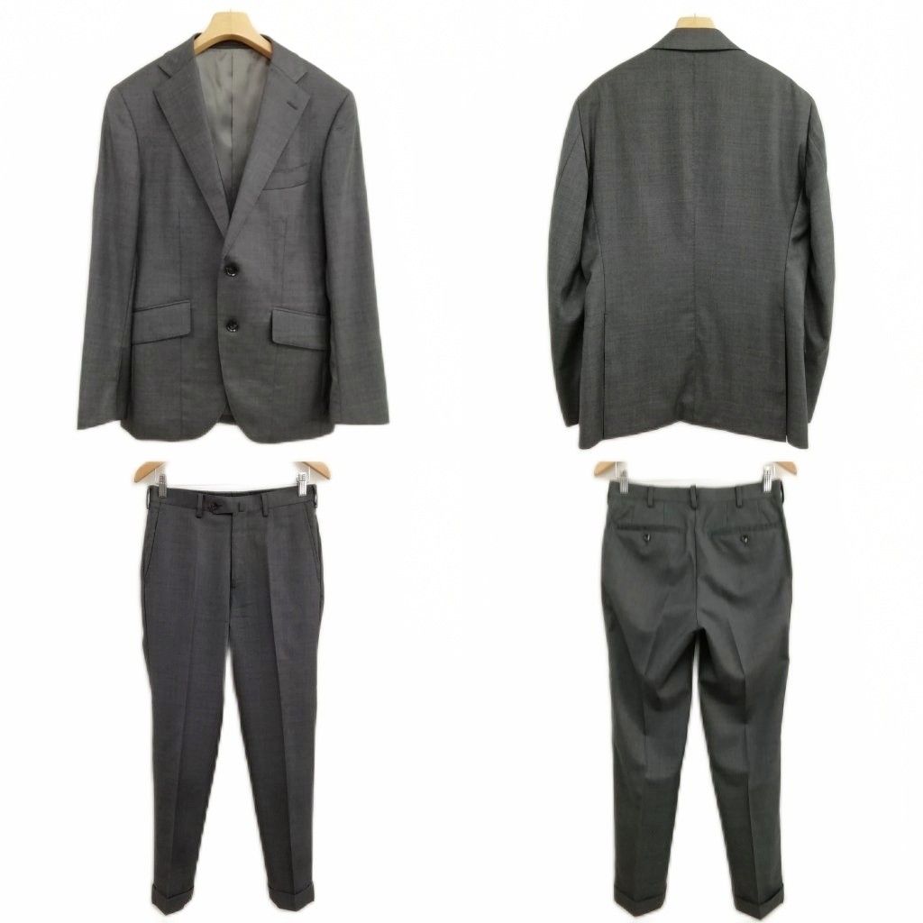 GINZA GLOBAL STYLE グローバルスタイル 2025 ドーメル生地 シングル 2 B スーツ セットアップ ジャケット スラックス チャコールグレー