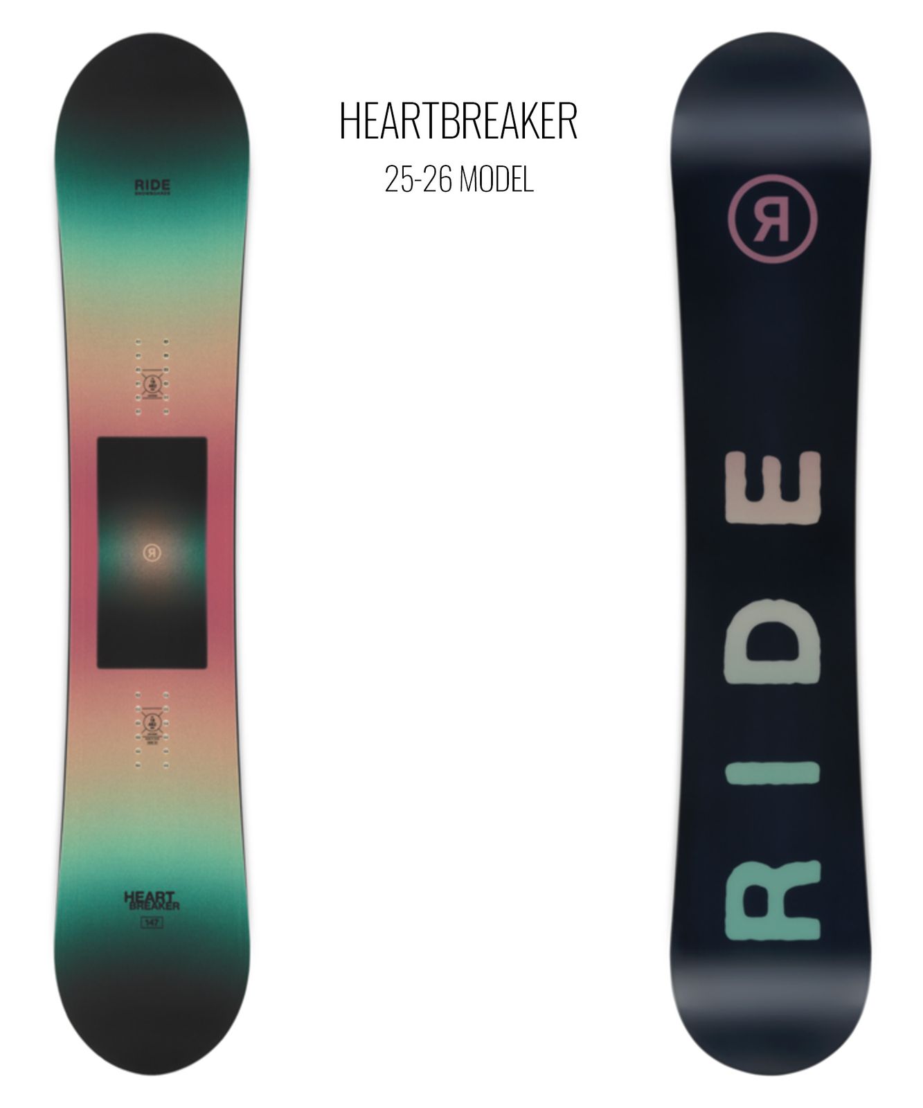 2526】新品 RIDE ライド スノーボード 板 レディース HEARTBREAKER