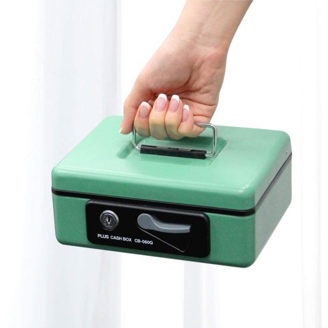【特価セール】プラス 金庫 手提金庫 小型 W197×D164×80mm グリー Amazon | プラス 金庫 手提金庫 小型 W197×D164×80mm ブルー 12-861