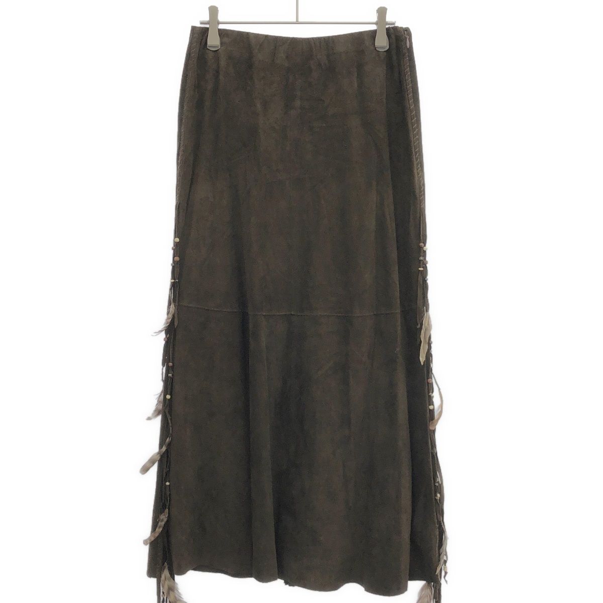 NIGEL PRESTON ナイジェルプレストン スウェードレザースカート 19-060-570-0000 ブラウン S