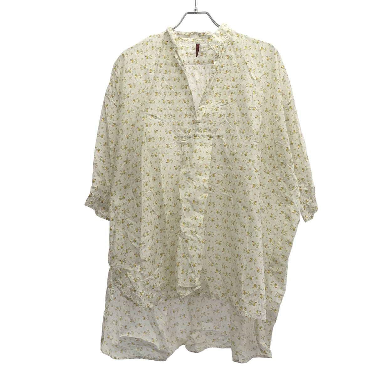 DANIELA GREGIS ダニエラ グレジス 17 SS 総柄 ショートスリーブワイドトップス 17-050-450-0139 ホワイト F