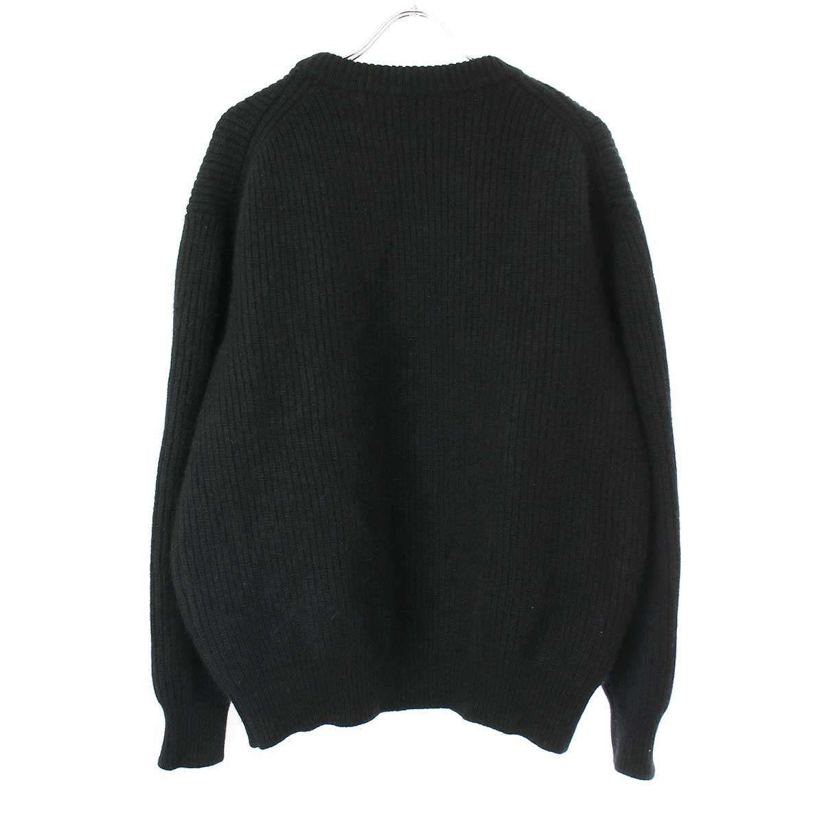 セリーヌ オーバーサイズニット リブ編みウール ブラック メンズ S