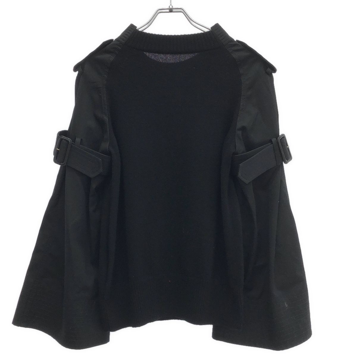 sacai サカイ 16AW トレンチスリーブニットセーター 16-02687 ブラック