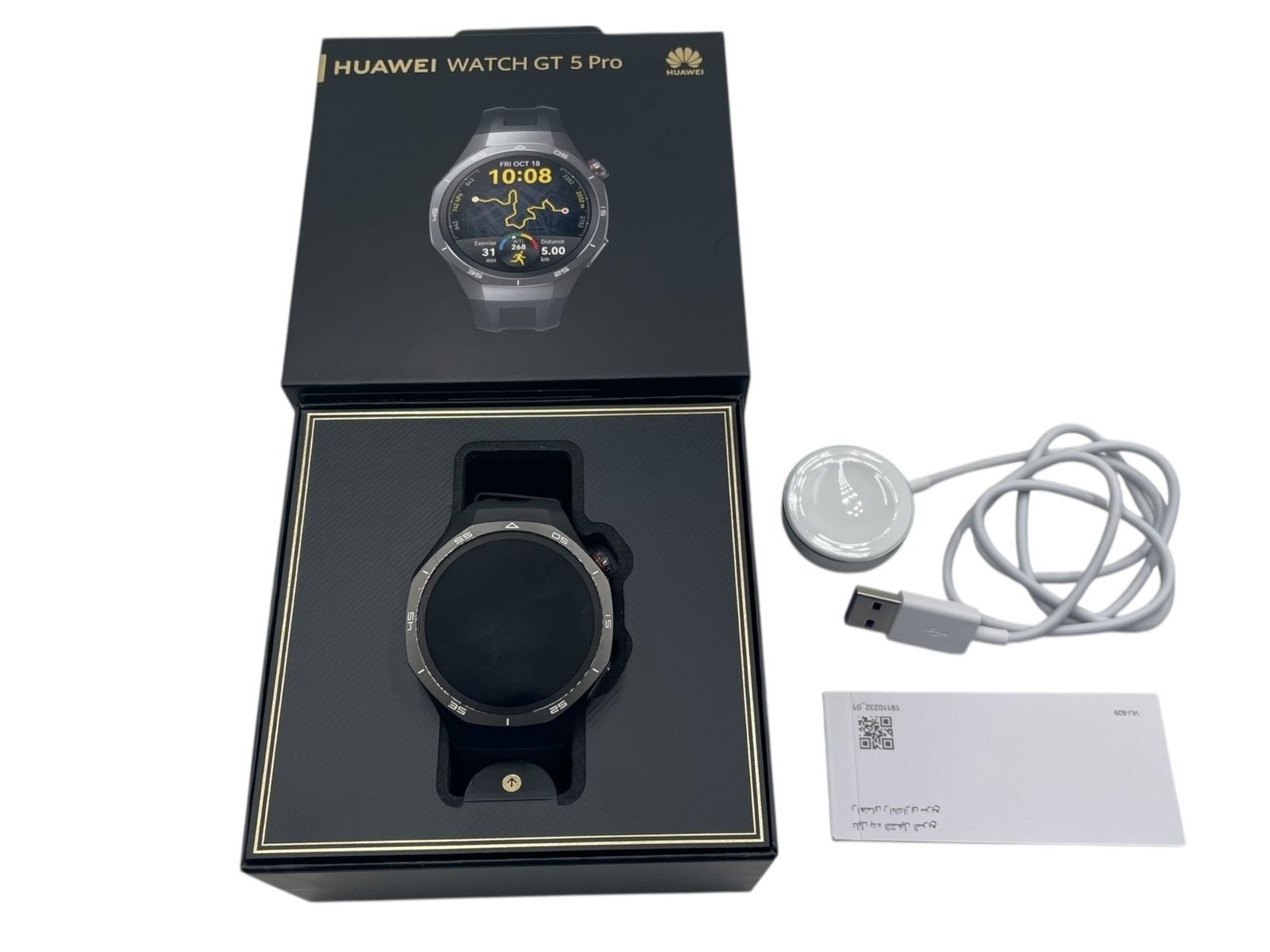 Huawei Watch GT 5 Pro スマートウォッチ 本体 外箱 小冊子 充電ケーブル